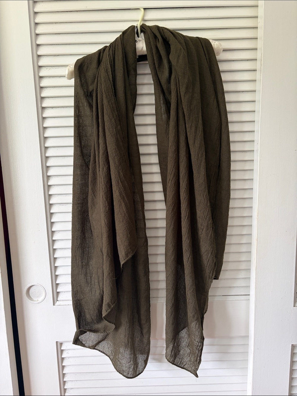 Lightweight Olive Green semi sheer Scarf